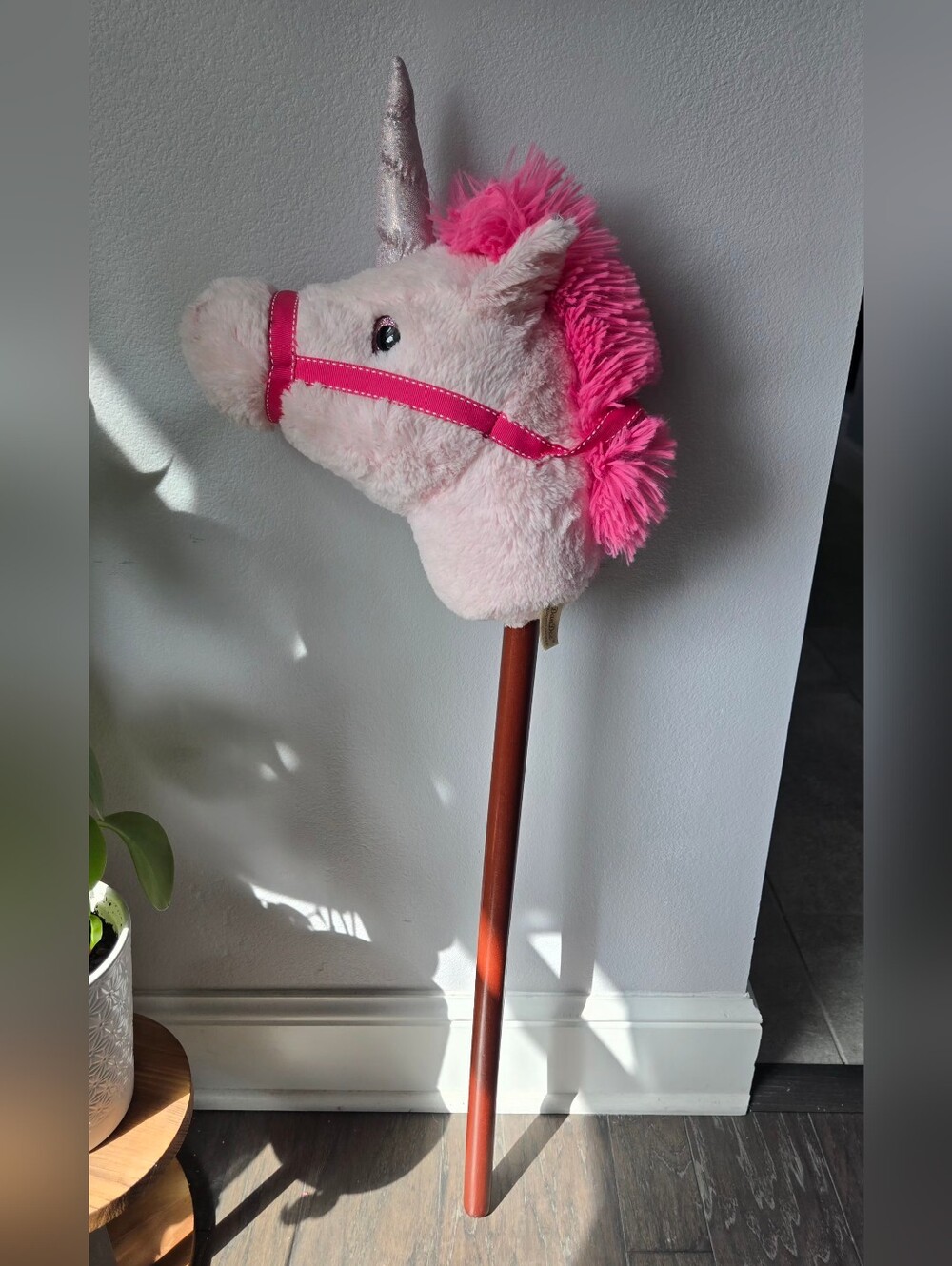 Dan Dee Pink Unicorn Plush 36" Riding Stick Toy - Working Sound Effects